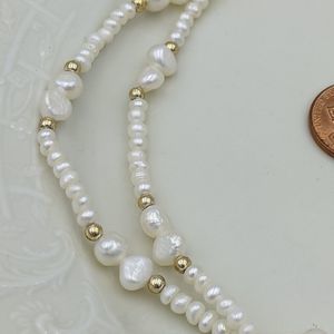 Vintage Fresh Water Pearl 14kt Gold Necklace NWT